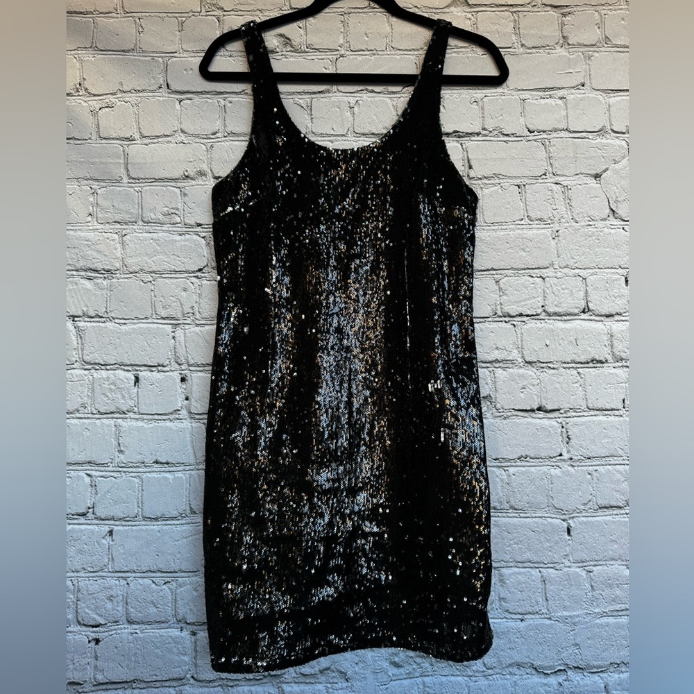 Silent Noise Sequin Black Dress Cocktail Dress